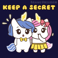 Tell You Something Hush GIF by Brave Unicorn