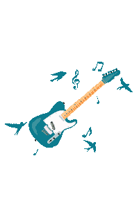 Guitar Texas Sticker by Kimpton