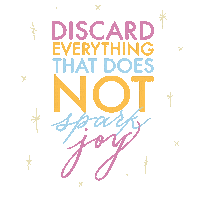 onceoverlightly joy spark tidy declutter Sticker