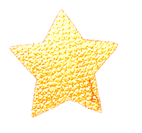 Boyarde cute star gold glitter Sticker