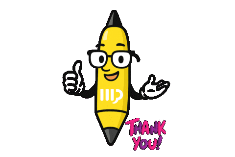 Thank You Sticker by Weekpress