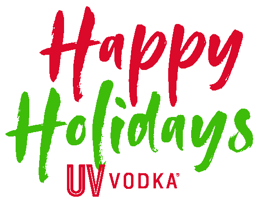 Happy Holidays Party Cup Sticker by UV Vodka