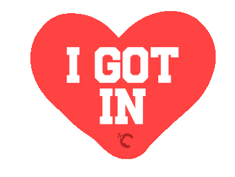 Happy I Got In Sticker by Crimson Education