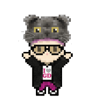 Pixel Jumping Sticker