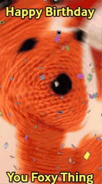 Happy Birthday Fox GIF by TeaCosyFolk