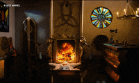 Guardians Of The Galaxy Fireplace GIF by Marvel