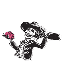 pinktaco pink drink skull miami Sticker