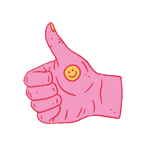 studioslatem yes thumbs up hand positive Sticker
