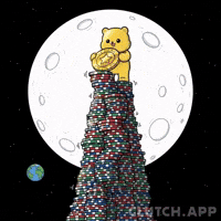 To The Moon Panda GIF by Kanpai Pandas