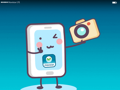 selfie kawai GIF by Movistar Ecuador