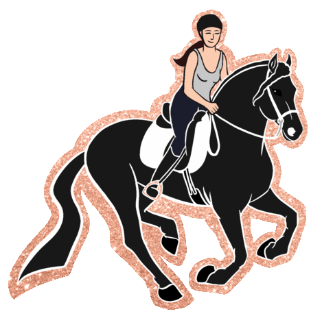 Horse Riding Sticker by Marina Layton