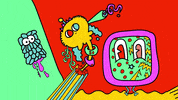 karensmatic smile cartoon pink trippy GIF