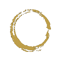 Blickfang_Friseure logo gold kreis drehen Sticker