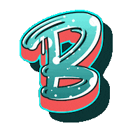 Street Art Typography Sticker by The3Flamingos