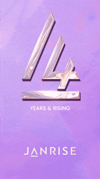 Janrise celebration logo design marketing GIF