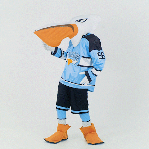PelicansFi giphyupload hockey robot mascot GIF