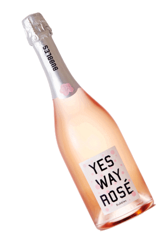 Sparkling Wine Rose Sticker by Yes Way Rosé