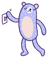 On Off Bear Sticker by cindyyshaw