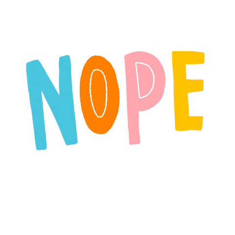 No Way Text Sticker by Linzie Hunter