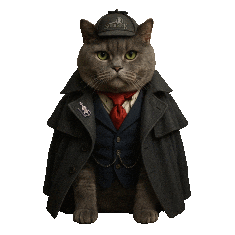 Sherlock Holmes Awww Sticker by G5 games