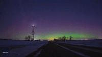 Timelapse Captures Vibrant Aurora Over North Dakota Farmland