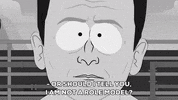 black and white GIF by South Park 