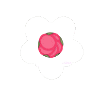 Happy Flower Bud Sticker by Fittmyr