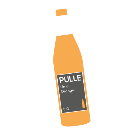 trinkpulle orange pulle trinkpulle Sticker