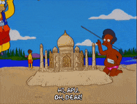 parasailing homer simpson GIF