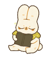 Bunny Sleeping Sticker by moonie coco