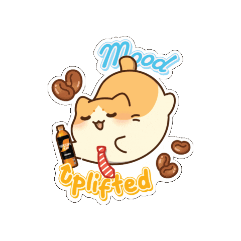 Cat Coffee Sticker by Bichi Mao
