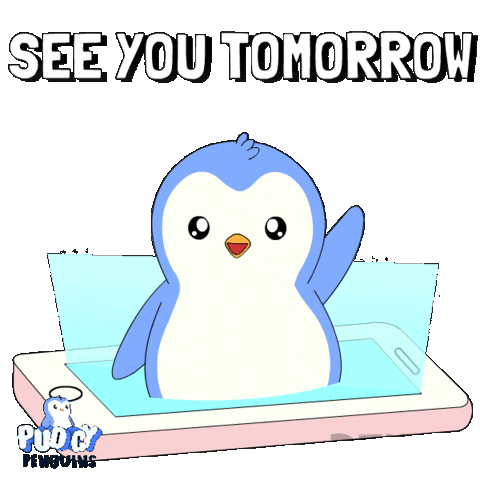 Good Night Goodbye Sticker by Pudgy Penguins
