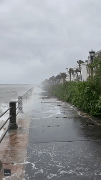 Charleston Hit With Flooding From Storm Surge at High Tide
