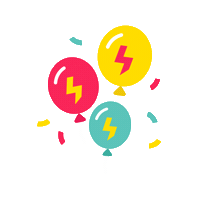 FlashCoffeeTH celebrate balloon flash coffee flashcoffee Sticker