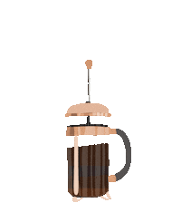 French Press Tesora Sticker by @philzcoffee
