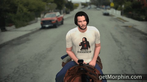 Ridding Keanu Reeves GIF by Morphin