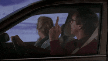 chevy chase middle finger GIF