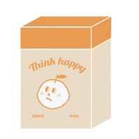 Happy Orange Sticker by PAZZO