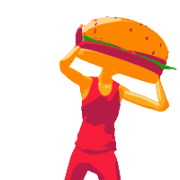Fitness Burgermon Sticker by Hacchi