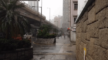 Typhoon Mangkhut Approaches Hong Kong