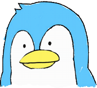 Penguin Serious Face Sticker