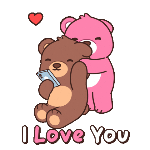 I Love Ya Teddy Bear Sticker by BEARISH