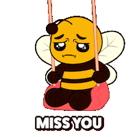 Sad Miss You Sticker by Plan Bee Studios