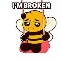Sad Miss You Sticker by Plan Bee Studios