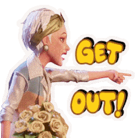 Angry Get Out Sticker by GardenAffairs