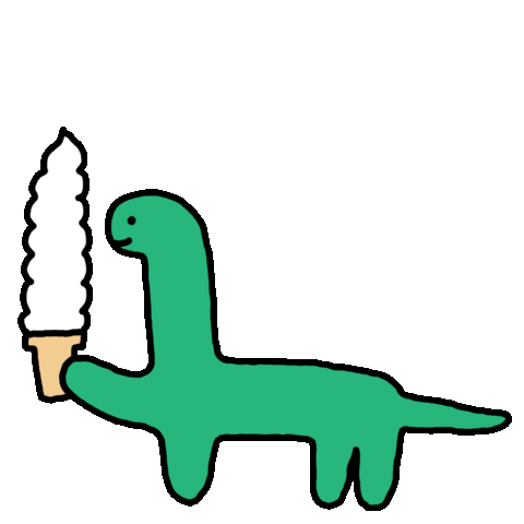Dinosaur Eating Sticker by Joguman Studio