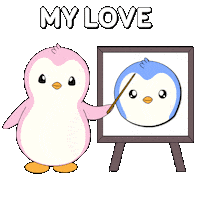 I Love You Couple Sticker by Pudgy Penguins