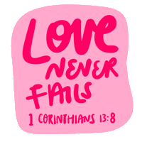 Love Never Fails Jesus Sticker