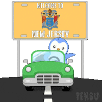 Driving New Jersey Sticker by Pudgy Penguins