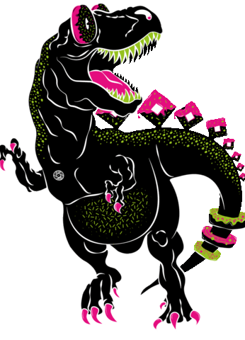 Jurassic Park Dinosaur Sticker by Tantrum Doughnuts